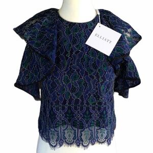 Elliatt Angelica Top Navy/Jade Size Small